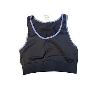 Fabletics Black and Purple Sports Bra